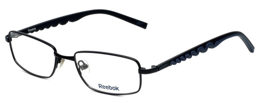 Profile View of Reebok Designer Progressive Lens Blue Light Glasses R1002-BLK Matte-Black 51mm