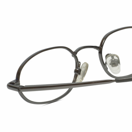 Close up View of Calabria Trendsetter 23 Shiny Brown Progressive Lens Blue Light Reading Glasses