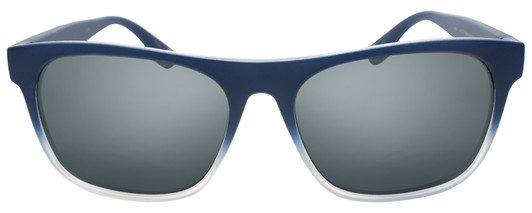 Front View of Converse H093 Unisex Rectangle Full Rim Sunglasses Matte Blue Crystal Grey 60mm