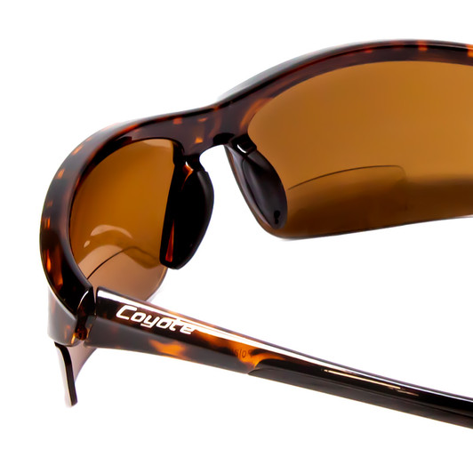 Coyote BP-17 Polarized Bi-focal Reading Sunglasses Tortoise & Brown Large  65mm - Speert International