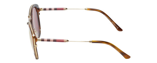 Side View of Burberry BE4251Q Ladies Cateye Sunglasses Tortoise Havana Brown w/Rose Pink 53mm