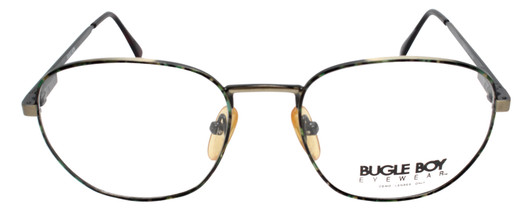 Bugle Boy Designer Blue Light Blocking Glasses Green Tortoise Havana Metal 48mm