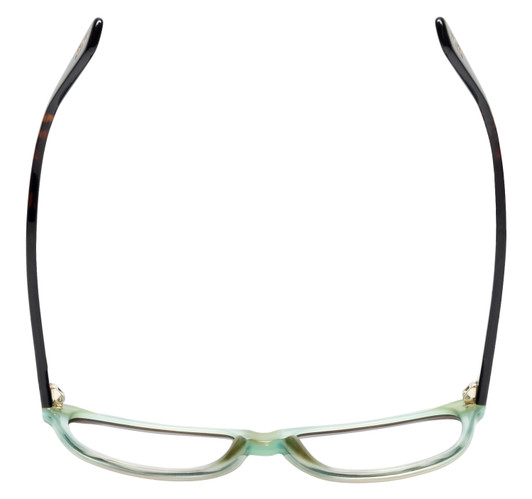 Top View of XOXO X2332 Designer Reading Eye Glasses in Blue Crystal Tortoise Havana Unisex Retro Full Rim Acetate 55 mm