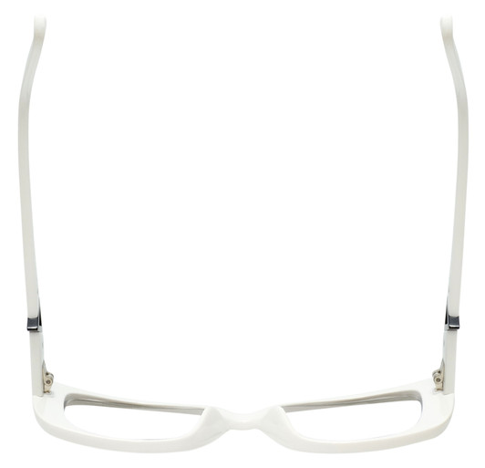 Top View of Guess GU7631 Designer Reading Eye Glasses in White Ladies Butterfly Full Rim Acetate 53 mm