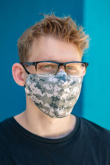 Calabria Mens Green Camo Mask&M Reader Blue Crystal Designer Eyeglasses&Retainer