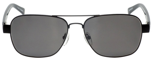 Front View of Eyebobs Big Ball Unisex Aviator Sunglasses Dark Gun Metal Black/Smoke Grey 56 mm