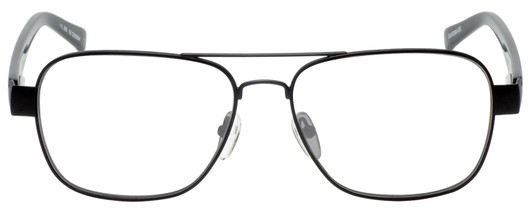 Front View of Eyebobs Big Ball Designer Reading Eye Glasses with Single Vision Prescription Rx Lenses in Gun Metal Black Unisex Aviator Full Rim Metal 56 mm