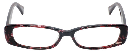 Front View of Eyebobs Co Conspirator Designer Reading Eye Glasses with Single Vision Prescription Rx Lenses in Black Red Pink Tortoise Havana Ladies Rectangle Full Rim Acetate 51 mm
