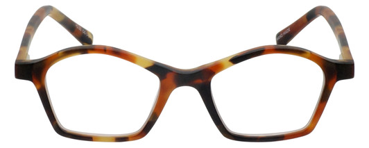 Front View of Eyebobs Firecracker Ladies Designer Reading Glasses in Tortoise Brown Gold 47 mm