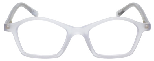 Front View of Eyebobs Firecracker Ladies Square Designer Reading Glasses in Matte Crystal 47mm