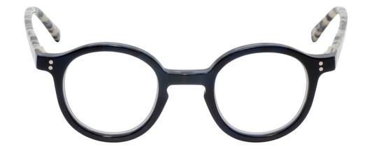 Front View of Eyebobs Frizz Bee Ladies Reading Glasses Black Ivory White Tortoise Havana 39 mm