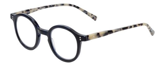 Profile View of Eyebobs Frizz Bee Ladies Reading Glasses Black Ivory White Tortoise Havana 39 mm