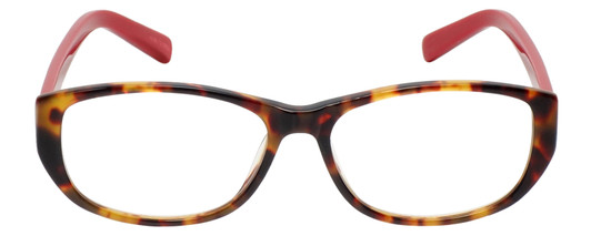 Front View of Eyebobs Hanky Panky Ladies Cateye Reading Glasses Tortoise Brown Gold Red 52 mm