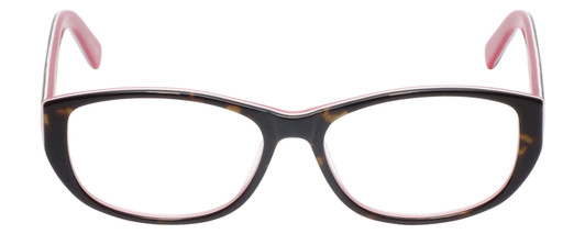 Front View of Eyebobs Hanky Panky Ladies Cateye Reading Glasses Tortoise Brown Gold Pink 52 mm