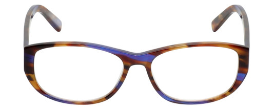 Front View of Eyebobs Hanky Panky Women Cateye Reading Glasses Tortoise Purple Brown Gold 52mm