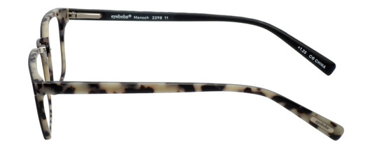 Side View of Eyebobs Mensch Designer Reading Glasses Black Marble Tortoise Havana Grey 52 mm