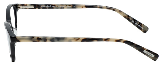 Side View of Eyebobs Miss Judged Designer Reading Eye Glasses with Prescription Progressive Rx Lenses in Black Marble Tortoise Havana Grey Ladies Cateye Full Rim Acetate 47 mm