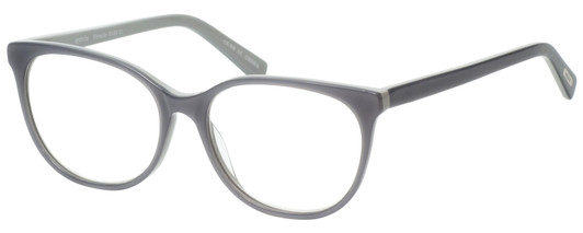 Profile View of Eyebobs Sweetie Designer Bi-Focal Prescription Rx Eyeglasses in Silver Grey Ladies Cateye Full Rim Acetate 54 mm