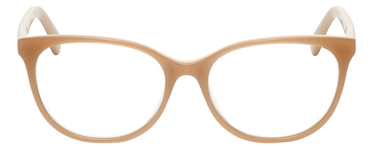 Front View of Eyebobs Sweetie Ladies Cateye Designer Reading Glasses in Tan Taupe Brown 54 mm
