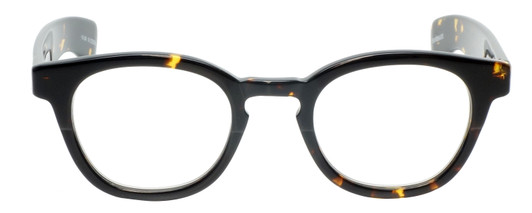 Front View of Eyebobs Total Wit Round Reading Glasses Tortoise Havana Brown Gold Crystal 46 mm