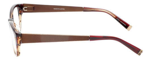 Side View of John Varvatos V355-RED WOOD Designer Reading Glasses Brown Tortoise Marble 51 mm