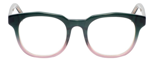 Front View of Eyebobs Befuddled 2702-26 Designer Bi-Focal Prescription Rx Eyeglasses in Green Glitter Purple Crystal Fade Ladies Classic Full Rim Acetate 46 mm