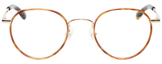 Front View of Eyebobs BFF 3173-06 Designer Bi-Focal Prescription Rx Eyeglasses in Orange Tortoise Havana Gold Unisex Oval Full Rim Metal 46 mm