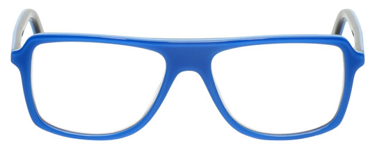 Front View of Eyebobs Buzzed 2293-10 Unisex Square Designer Reading Glasses in Blue Black 52mm