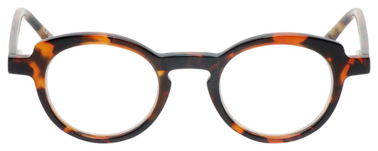 Front View of Eyebobs Cabaret 2296-30 Designer Bi-Focal Prescription Rx Eyeglasses in Crystal Tortoise Havana Brown Gold Ladies Round Full Rim Acetate 40 mm