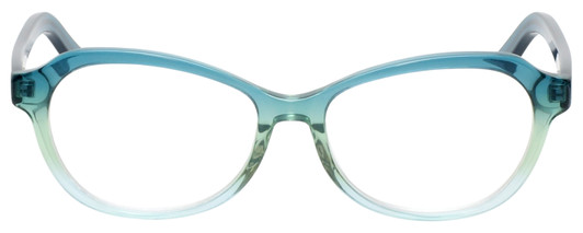 Front View of Eyebobs CPA 2738-59 Cateye Designer Reading Glasses Blue Green Crystal Fade 51mm