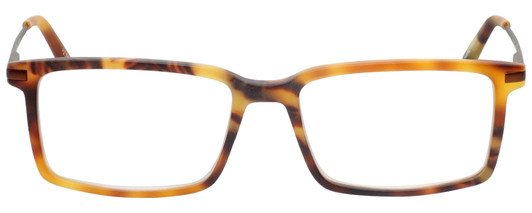 Front View of Eyebobs Gus 3155-19 Mens Designer Reading Glasses Matte Tortoise Brown Gold 57mm