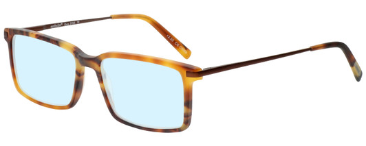 Profile View of Eyebobs Gus 3155-19 Designer Progressive Lens Blue Light Blocking Eyeglasses in Matte Tortoise Havana Brown Gold Mens Rectangle Full Rim Acetate 57 mm