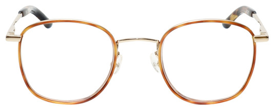 Front View of Eyebobs Inside 3174-06 Designer Bi-Focal Prescription Rx Eyeglasses in Orange Tortoise Havana Gold Unisex Square Full Rim Metal 48 mm