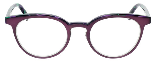 Front View of Eyebobs Low Hanging Fruit 3159-52 Women Reading Glasses Purple Green Marble 50mm