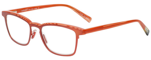 Profile View of Eyebobs Win Win 3158-77 Rectangle Designer Reading Glasses Orange Red Mesh 51 mm