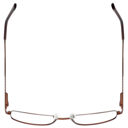 Top View of Enhance Mens BIG&TALL EN3858-BRG-59 mm Metal Designer Reading Glasses Brown Gold