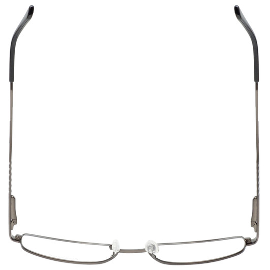 Top View of Enhance EN3858 Designer Progressive Lens Prescription Rx Eyeglasses in Gunmetal Silver Mens Rectangle Full Rim Metal 59 mm