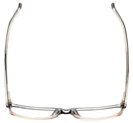 Top View of Enhance EN4038 Designer Progressive Lens Prescription Rx Eyeglasses in Brown Gradient Crystal Mens Classic Full Rim Acetate 60 mm