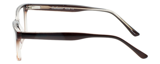 Side View of Enhance EN4038 Designer Blue Light Blocking Eyeglasses in Brown Gradient Crystal Mens Classic Full Rim Acetate 60 mm