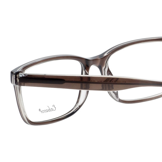 Close Up View of Enhance Mens BIG&TALL EN4038-DGC-60mm Designer Reading Glasses Dark Grey Crystal