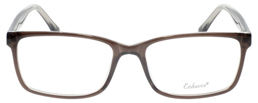 Profile View of Enhance EN4038 Designer Blue Light Blocking Eyeglasses in Dark Grey Crystal Mens Classic Full Rim Acetate 60 mm