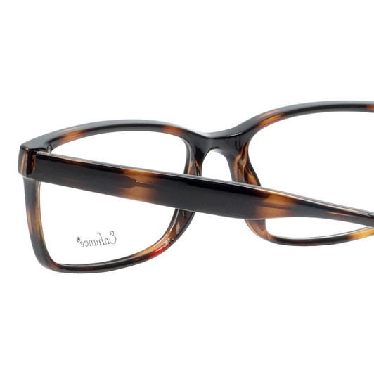 Close Up View of Enhance Mens BIG & TALL EN4038-TOR-60mm Designer Reading Glasses Tortoise Havana