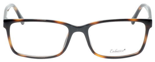 Profile View of Enhance EN4038 Designer Progressive Lens Blue Light Blocking Eyeglasses in Tortoise Havana Brown Gold Mens Classic Full Rim Acetate 60 mm