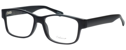Profile View of Enhance Mens BIG & TALL EN4075-MBK-60 mm Designer Reading Glasses in Matte Black