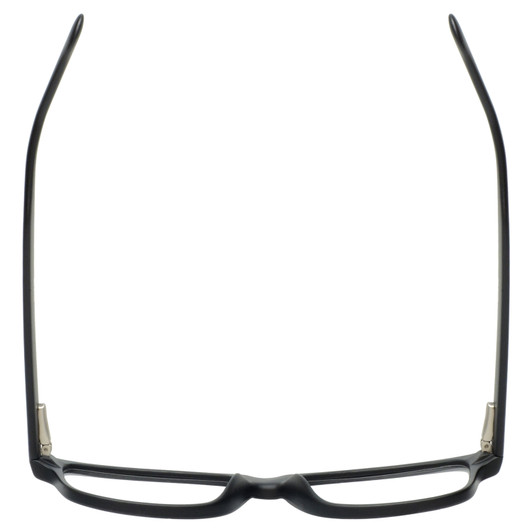 Top View of Enhance EN4075 Designer Progressive Lens Prescription Rx Eyeglasses in Matte Black Mens Classic Full Rim Acetate 60 mm