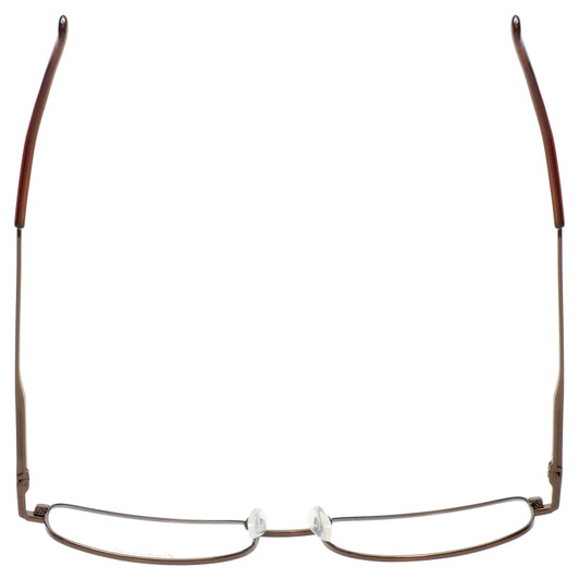 Top View of Enhance EN4106 Designer Bi-Focal Prescription Rx Eyeglasses in Brown Mens Rectangle Full Rim Metal 60 mm