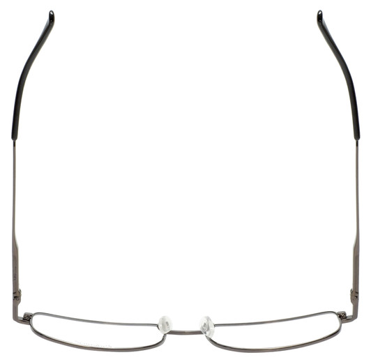 Top View of Enhance EN4106 Designer Progressive Lens Prescription Rx Eyeglasses in Gunmetal Silver Mens Rectangle Full Rim Metal 60 mm
