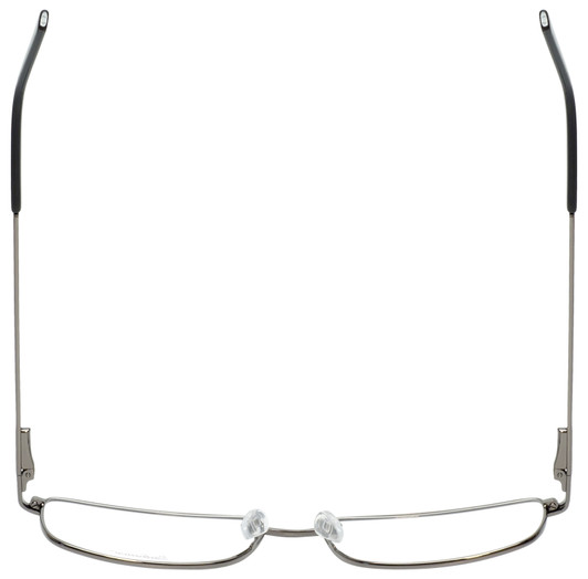 Top View of Enhance EN4161 Designer Progressive Lens Prescription Rx Eyeglasses in Gunmetal Black Mens Rectangle Full Rim Metal 60 mm