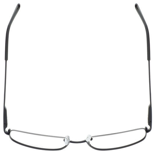 Top View of Enhance EN4182 Designer Progressive Lens Prescription Rx Eyeglasses in Satin Black Mens Rectangle Full Rim Metal 60 mm