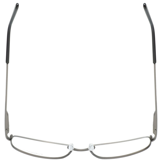 Top View of Enhance Mens BIG & TALL EN4182-SGU-60mm Designer Reading Glasses Satin Gun Metal